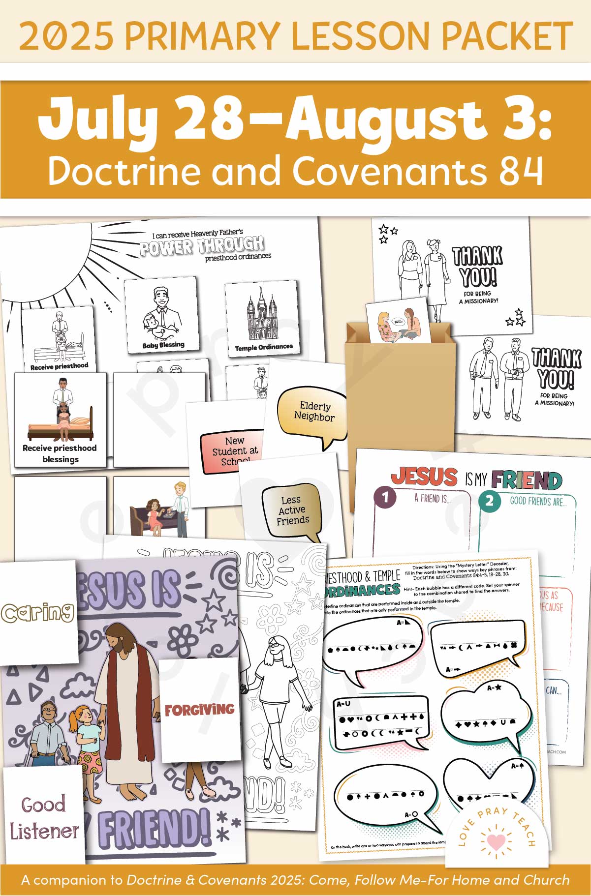 Activities and Learning Ideas for Primary Children July 28–August 3: “The Power of Godliness” | Doctrine and Covenants 84 |  A companion to 